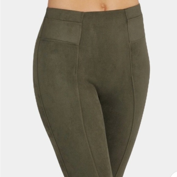 Spanx Faux Suede Olive Army Green size Lp - Picture 2 of 13